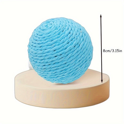 3.15inch Diameter Rolling Cat Toy Ball with Sound, Scratching And Catching, Pet Companion for Cats' Self-Entertainment, Relieves Pet Boredom, Without Battery