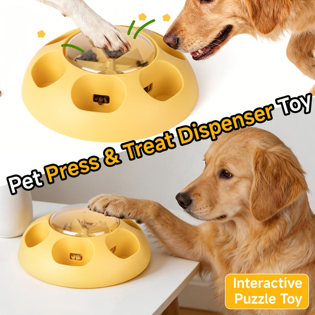 Dog Push-Type Slow Feeder, Automatic Pet Feeder, Slow Feeding Bowl, Fun Interactive Dog Toy Food Dish, Pet Slow Feeder